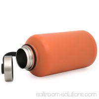 Simple Modern 40oz Summit Waterbottle + Extra Lid - Vacuum Insulated Double Wall Sweat Free 18/8 Stainless Steel Flask - Orange Hydro Travel Mug - Grapefruit   567920550